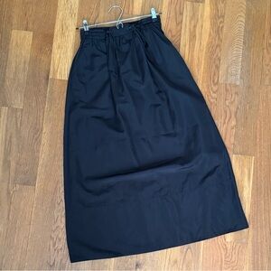 Zara Black Maxi Skirt with Pockets, Adjustable Waist - M/L